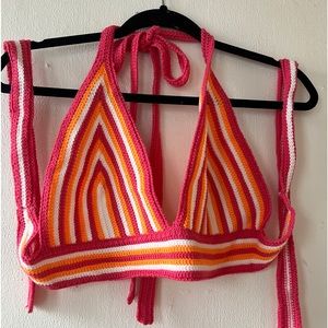 BARBIE Tie Halter Neck Top